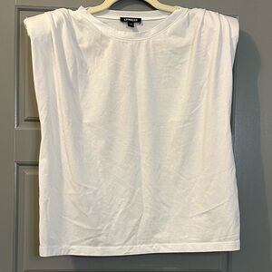 Express White Muscle Tee for Women
